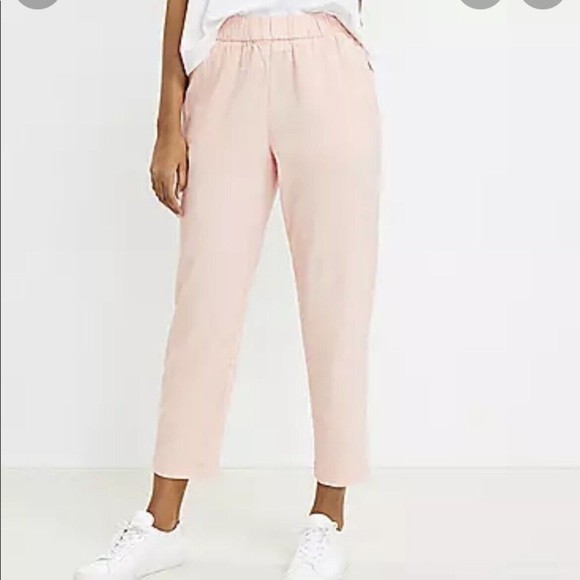 Lou &amp; Grey Pants - Lou & Grey Crosshatch Soft Stretch Linen Blend Pants Womens M